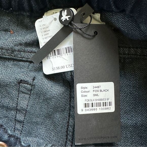 NWT Free People x One Teaspoon Navy/Fox Black Shabbies Drawstring Denim Jogger S - Picture 10 of 16